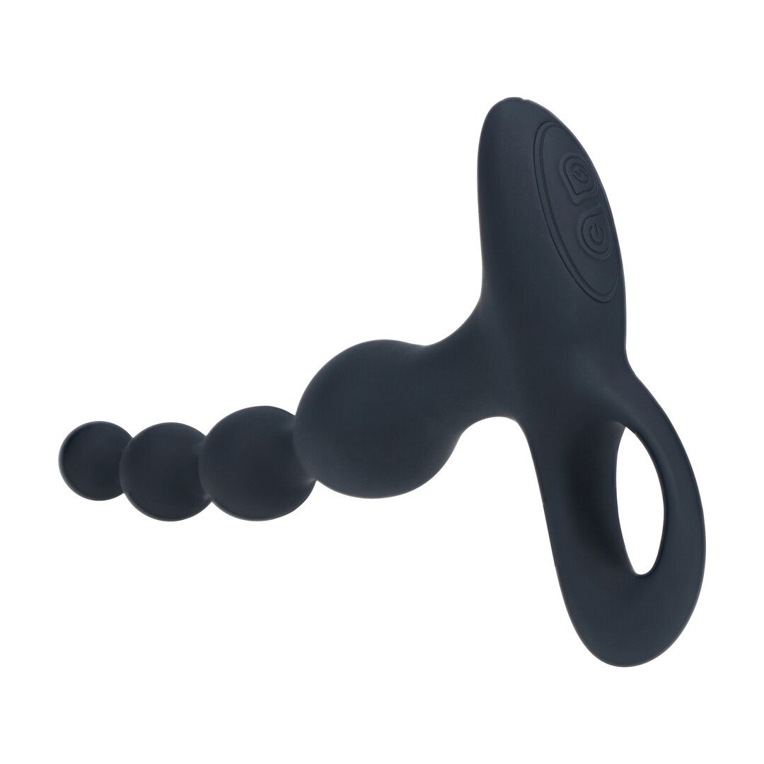 Levelz by shots Afstandsbediening Parels Vibrerende Siliconen Anale Plug - Zwart (8714273068200)