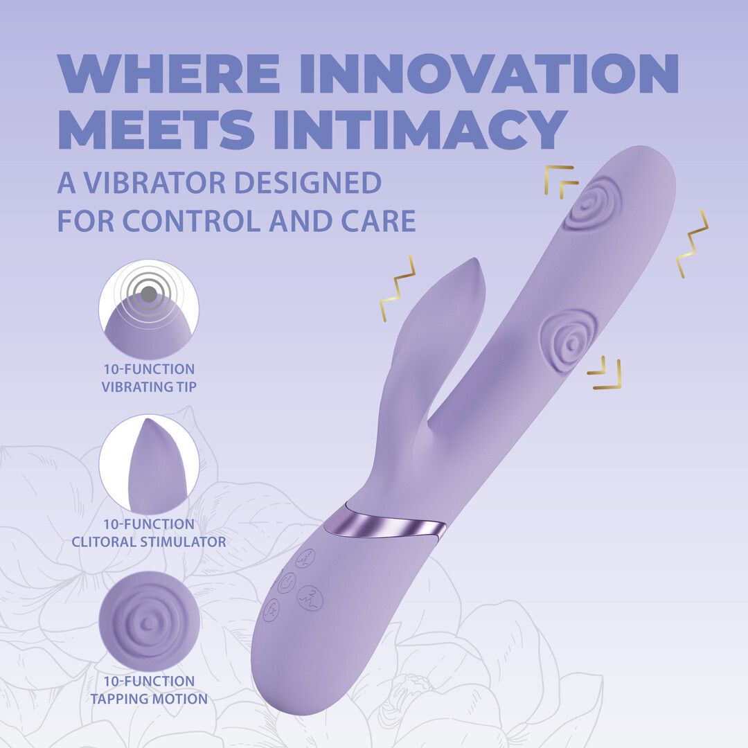 Vive by shots Fronda - G-Spot Vibrerende en Tikken Blad Clitorisstimulator - Lavendel (8714273059062)
