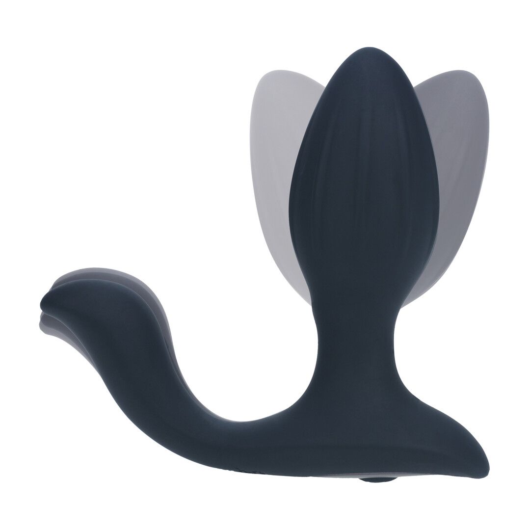 Levelz by shots Vibrerende en Draaiende Siliconen Anale Plug met Bal Stimulator - Zwart (8714273067739)