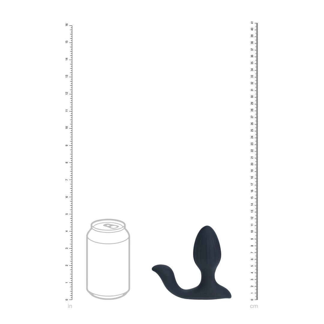 Levelz by shots Vibrerende en Draaiende Siliconen Anale Plug met Bal Stimulator - Zwart (8714273067739)