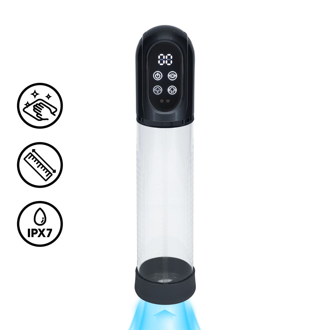 Pumped by shots Engage - Automatische Waterdichte Penis Pomp en Masturbator - Gun Metal (8714273059505)