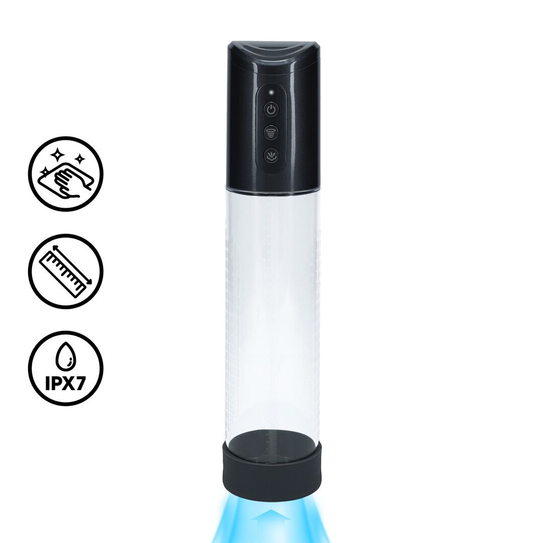 Pumped by shots HyperPump - Oplaadbare Penis Pomp - Gun Metal (8714273059482)