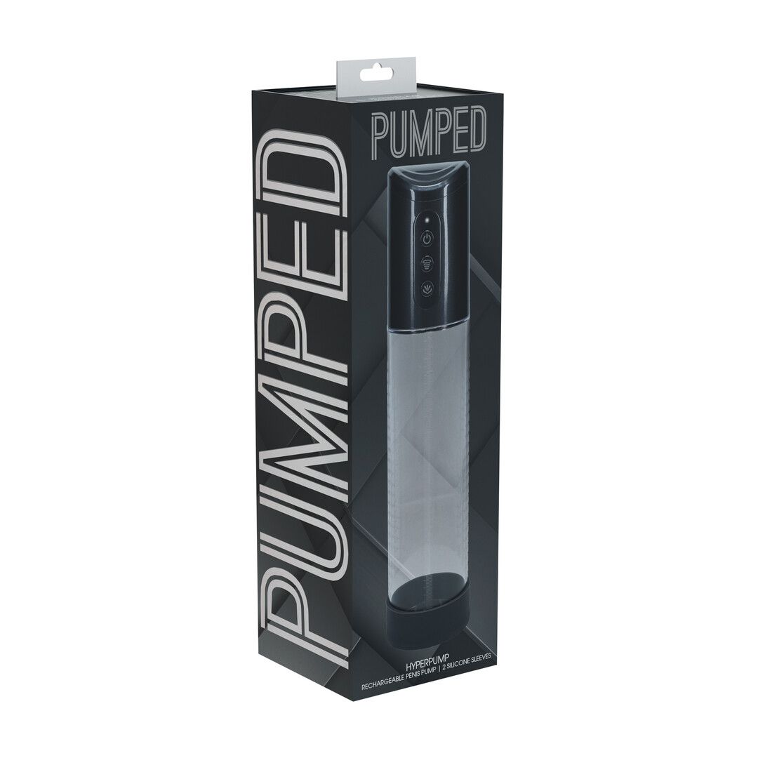 Pumped by shots HyperPump - Oplaadbare Penis Pomp - Gun Metal (8714273059482)