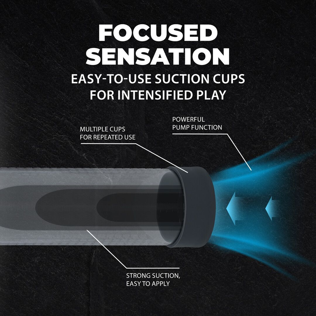 Pumped by shots HyperPump - Oplaadbare Penis Pomp - Gun Metal (8714273059482)
