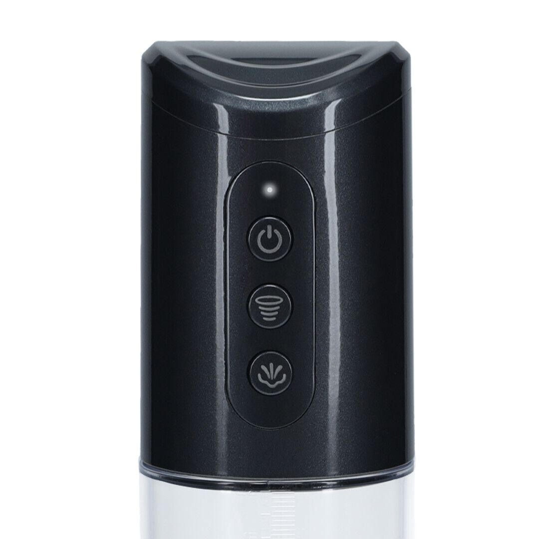 Pumped by shots HyperPump - Oplaadbare Penis Pomp - Gun Metal (8714273059482)
