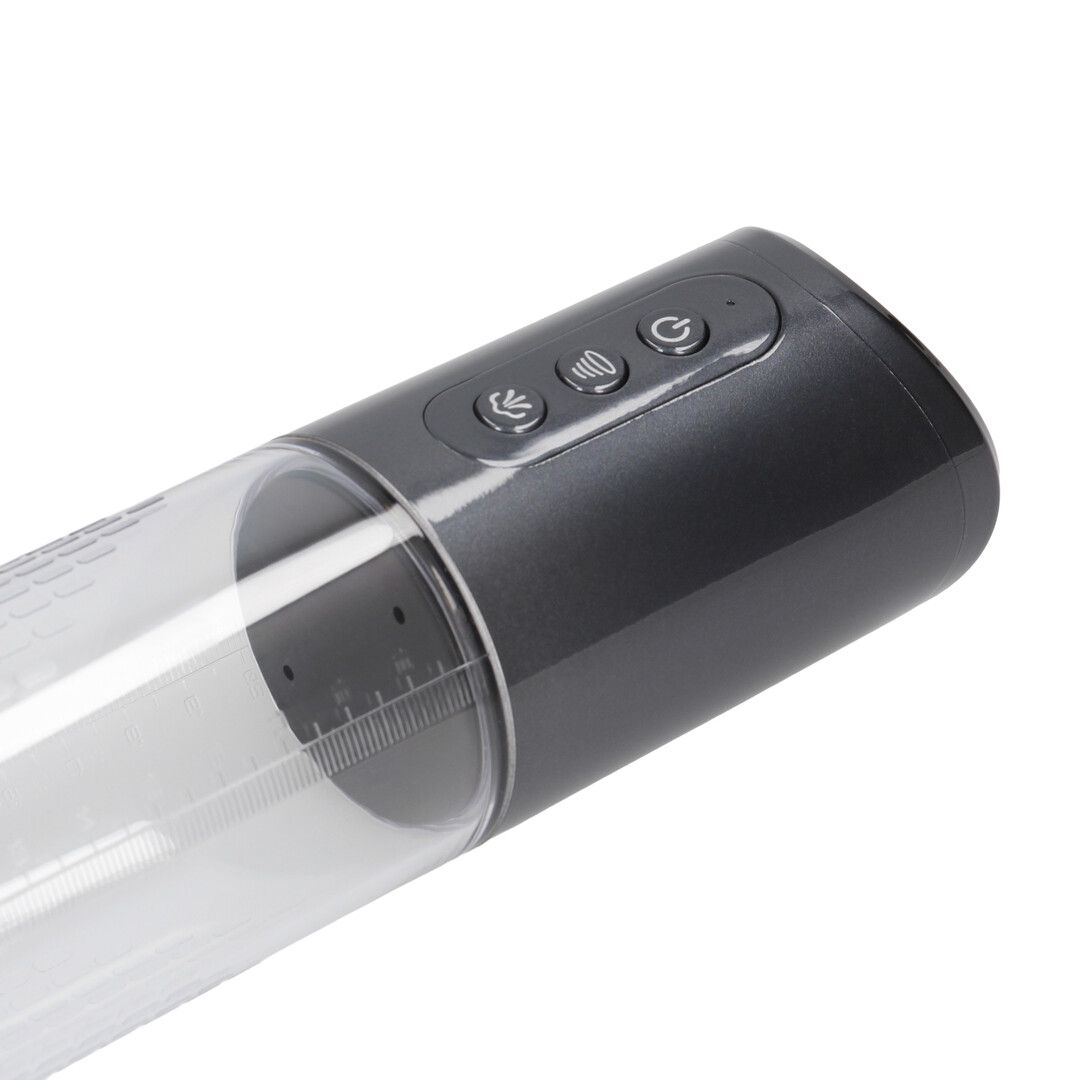 Pumped by shots HyperPump - Oplaadbare Penis Pomp - Gun Metal (8714273059482)