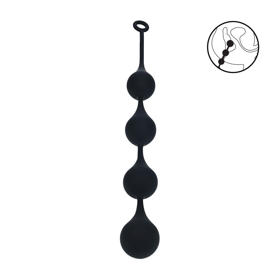 Levelz by shots Siliconen Waterdruppel Anale Ballen - XXL - 60mm - Zwart (8714273069894)