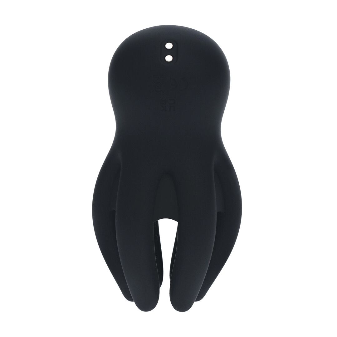 Levelz by shots Digitale Vibrerende Silicone Penis Hoofd Stimulator met Tentakels - Zwart (8714273067593)