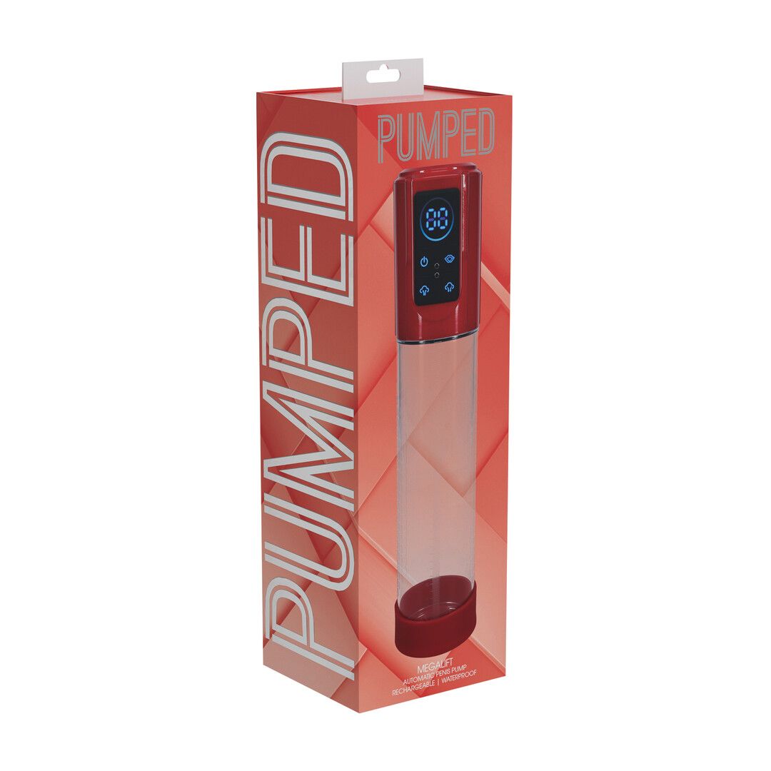 Pumped by shots MegaLift - Automatische Waterdichte Penis Pomp - Metallic Rood (8714273059536)