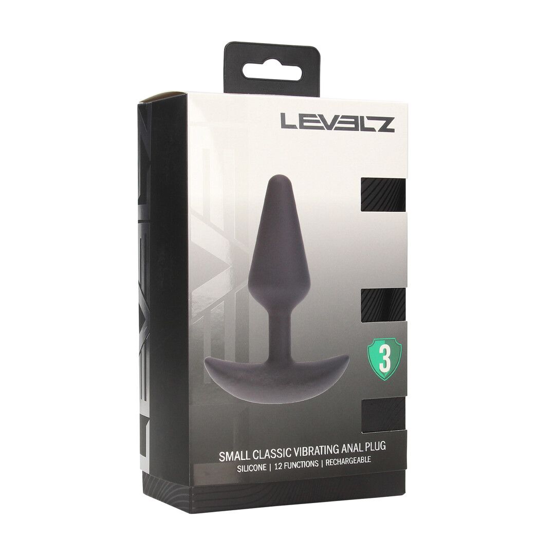 Levelz by shots Classic Vibrerende Siliconen Anale Plug - S - Zwart (8714273067395)