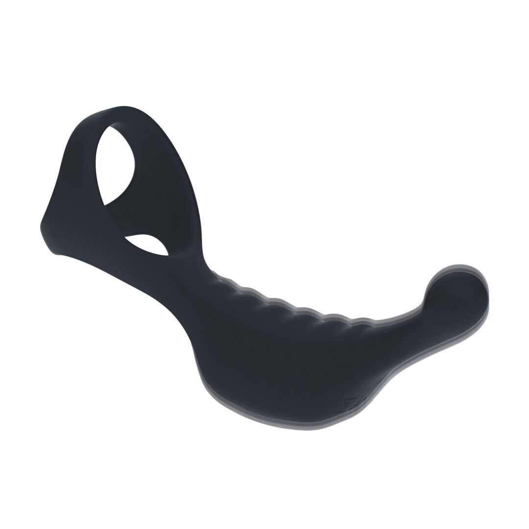 Levelz by shots Vibrerende Siliconen Prostaat Stimulator met Tri O Cockring - Zwart (8714273067692)