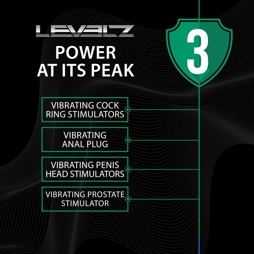 Levelz by shots Vibrerende Siliconen Prostaat Stimulator met Tri O Cockring - Zwart (8714273067692)