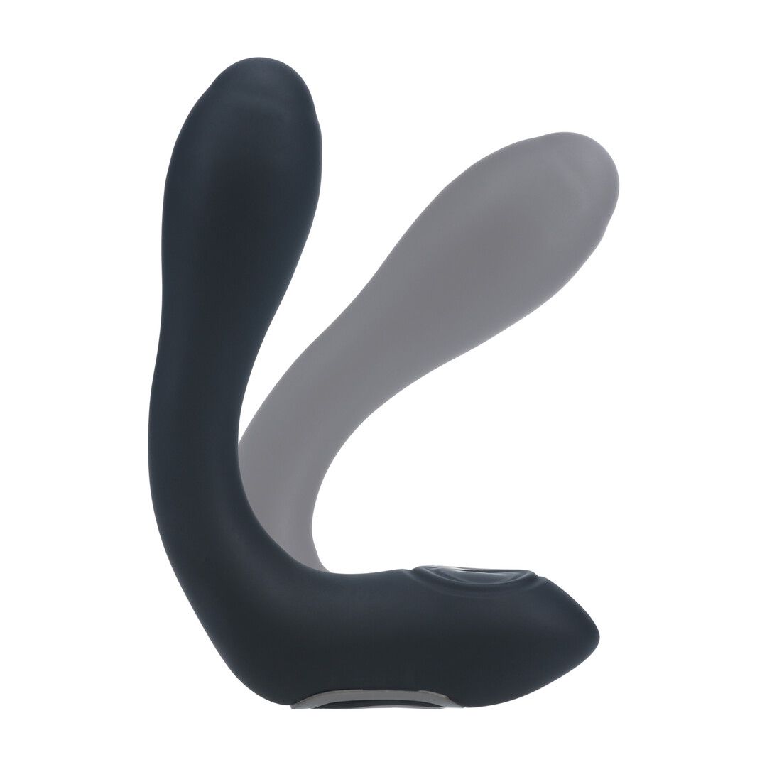 Levelz by shots Vibrerende Verwarmende Buigbare Tapping Silicone Prostaat Stimulator - Zwart (8714273067630)