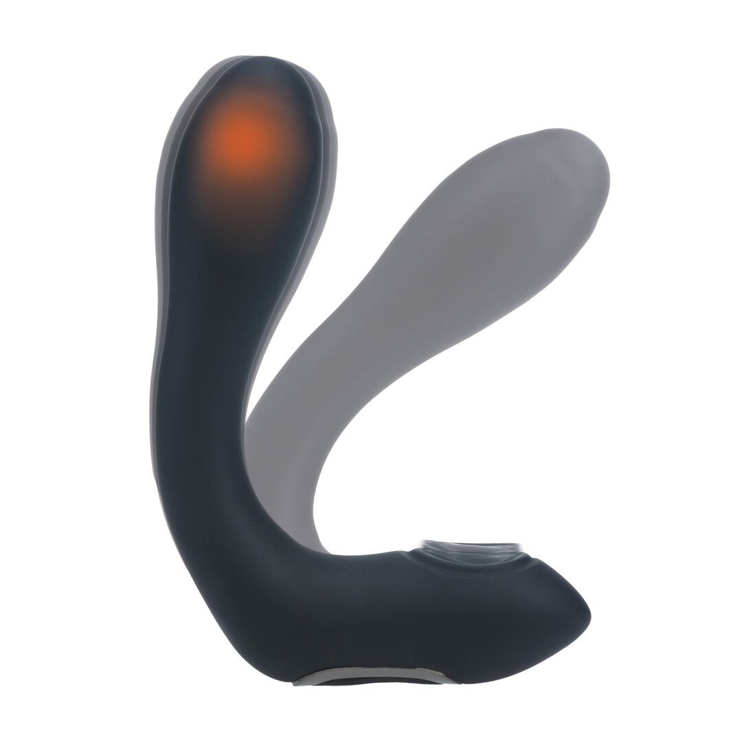 Levelz by shots Vibrerende Verwarmende Buigbare Tapping Silicone Prostaat Stimulator - Zwart (8714273067630)