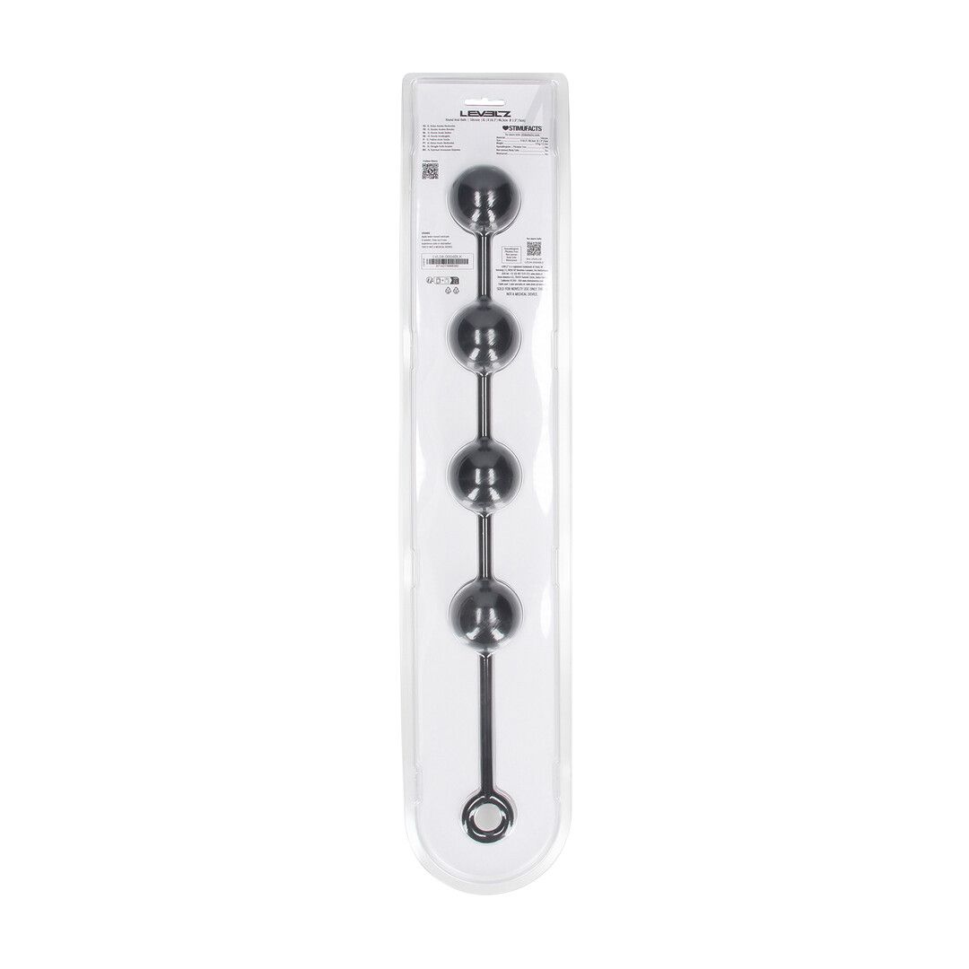 Levelz by shots Ronde Siliconen Anale Ballen - XL - 50mm - Zwart (8714273068392)