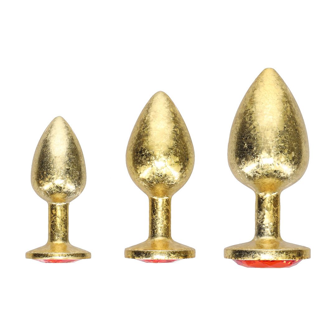 Ouch! by shots Milan Collection - Metalen Anale Plug Set - Goud (8714273061782)