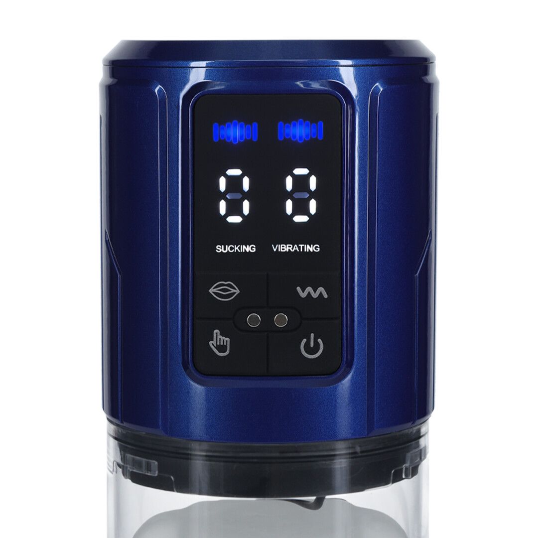 Pumped by shots UltraLift - Automatische Waterdichte Masturbator Pomp - Metallic Blauw (8714273059598)