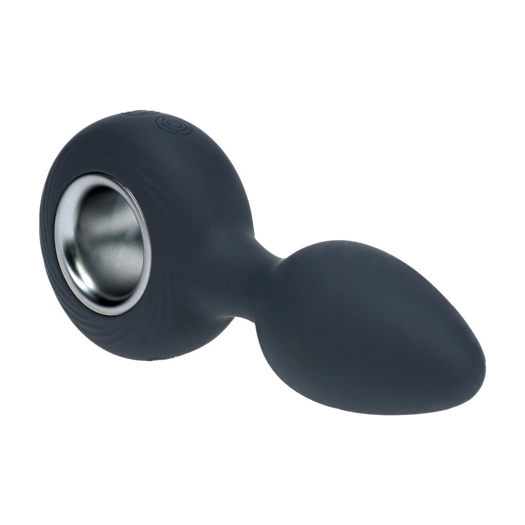 Levelz by shots Vibrerende Siliconen Anale Plug met Lus - Zwart (8714273067333)