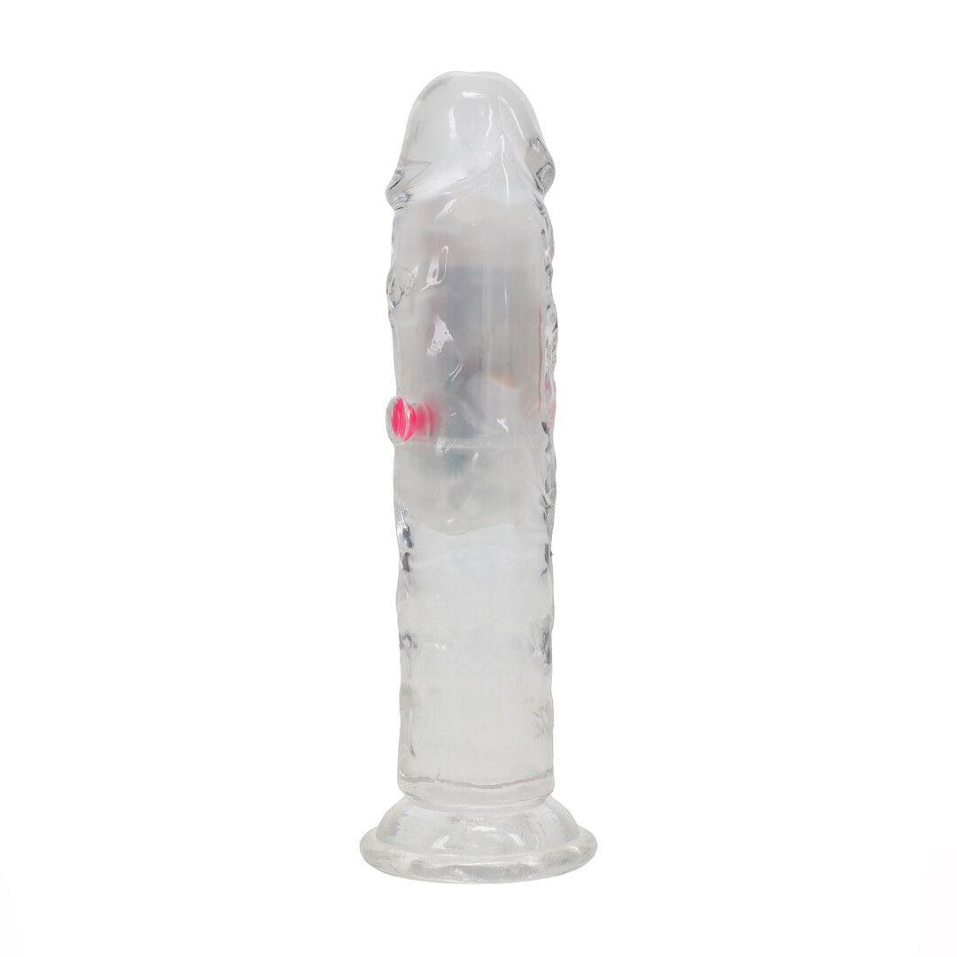 Realrock by shots LED Vibrerende Rechte Penis - 6 / 15 cm - Transparant (8714273059604)