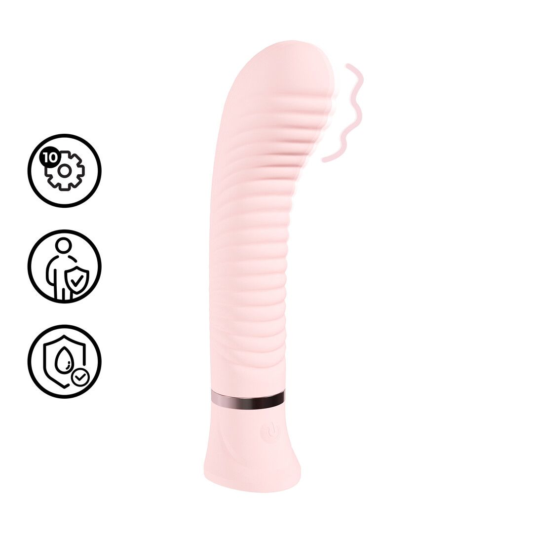 Loveline by shots Divine - Geribbelde G-spot Vibe - Roze (8714273058461)