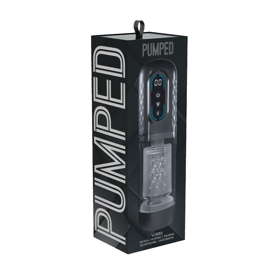 Pumped by shots Vortex - Suction Rotation and Thrusting Masturbator Pump - Gun Metal (8714273061379)