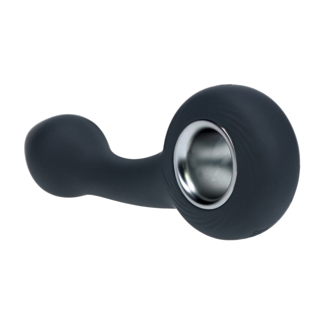 Levelz by shots Vibrerende Bulb Silicone Prostaat Massager met Lus - Zwart (8714273067371)