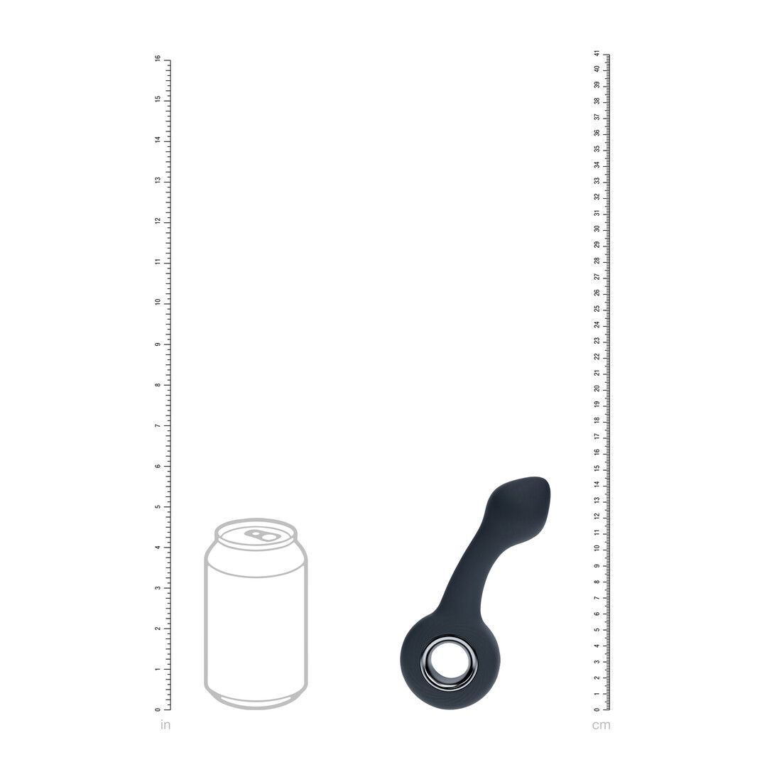 Levelz by shots Vibrerende Bulb Silicone Prostaat Massager met Lus - Zwart (8714273067371)