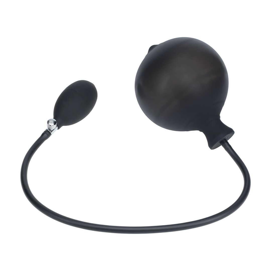 Levelz by shots Geribbelde Opblaasbare Siliconen Anale Plug - Zwart (8714273068309)