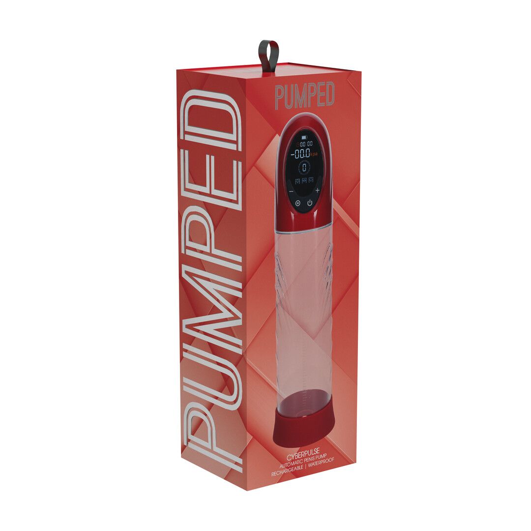 Pumped by shots CyberPulse - Automatische Waterdichte Penis Pomp - Metallic Rood (8714273059550)