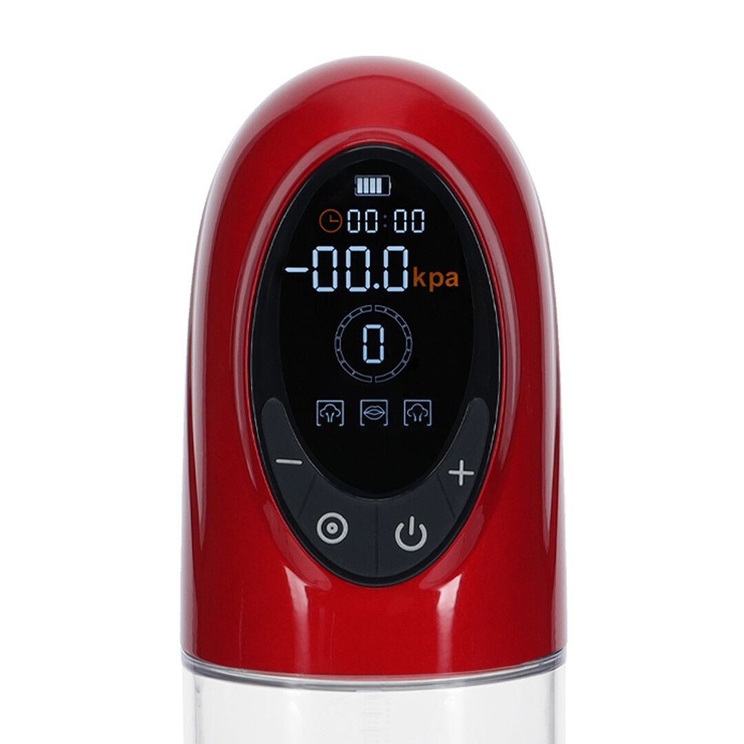 Pumped by shots CyberPulse - Automatische Waterdichte Penis Pomp - Metallic Rood (8714273059550)