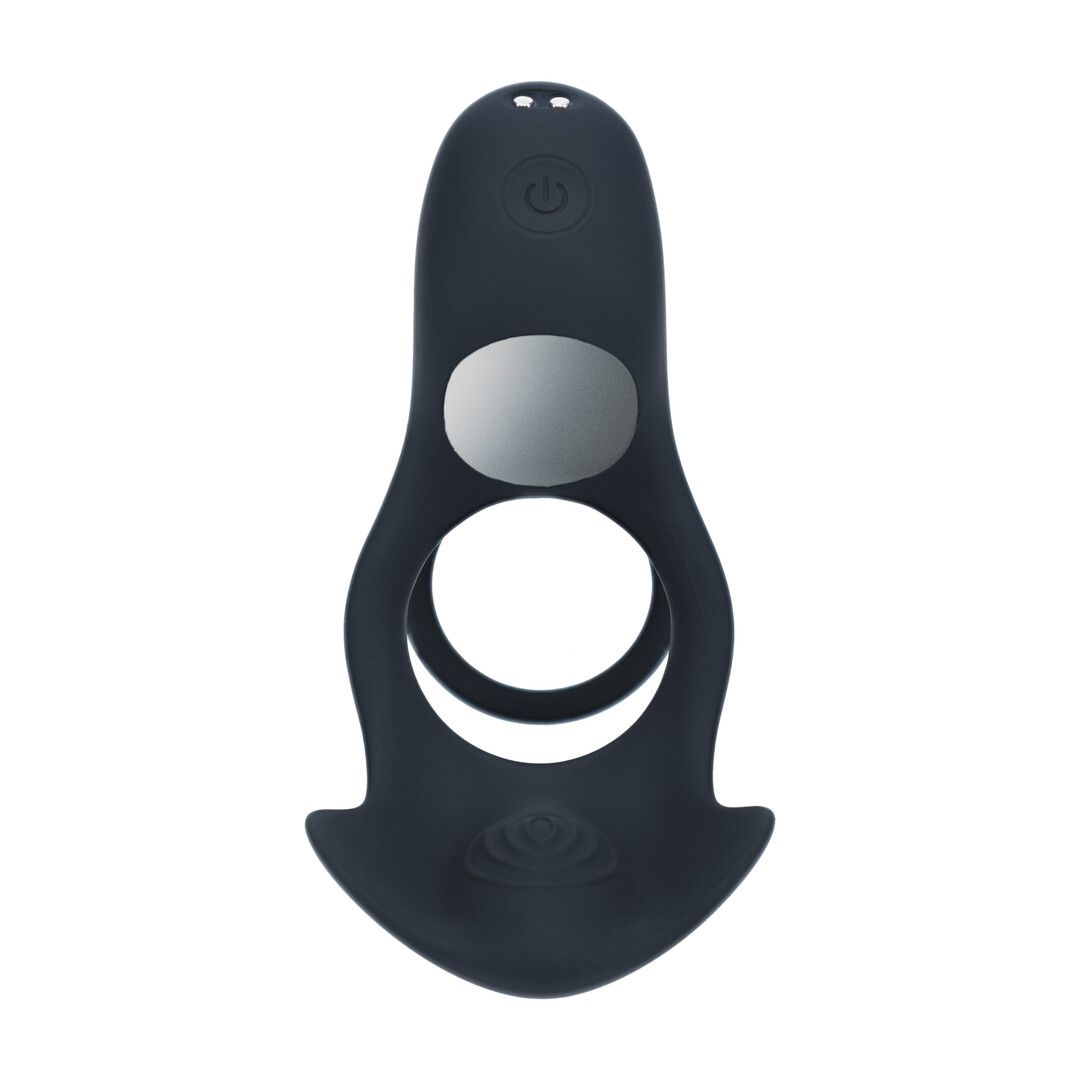 Levelz by shots Drievoudige Motor Vibrerende Siliconen Cockring - Zwart (8714273067715)