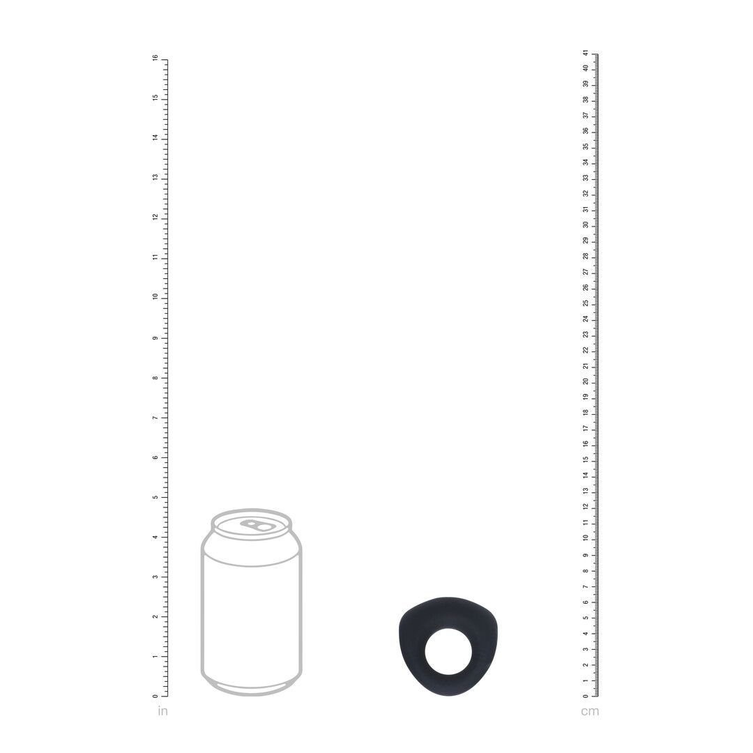 Levelz by shots Afgedichte Vloeibare Siliconen Vibrerende Cockring - Zwart (8714273066978)