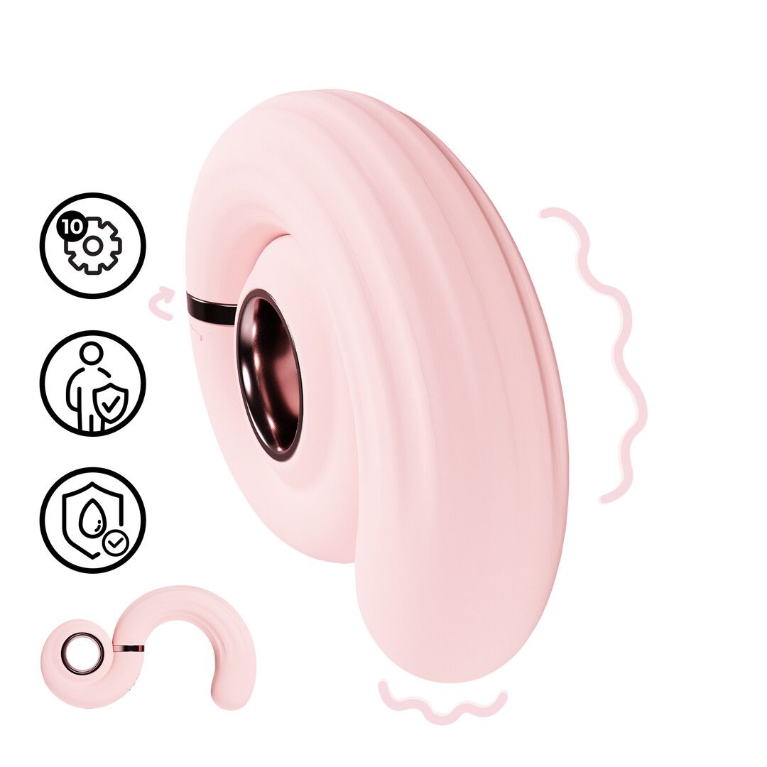 Loveline by shots Tourner - Vibrerende Swirl - Roze (8714273058768)
