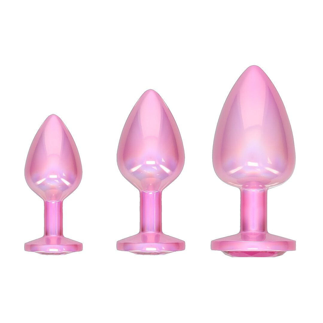 Ouch! by shots Paris Collection - Metalen Anale Plug Set - Roze (8714273061751)