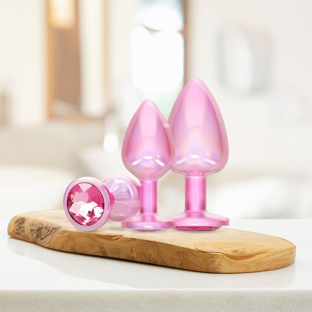 Ouch! by shots Paris Collection - Metalen Anale Plug Set - Roze (8714273061751)