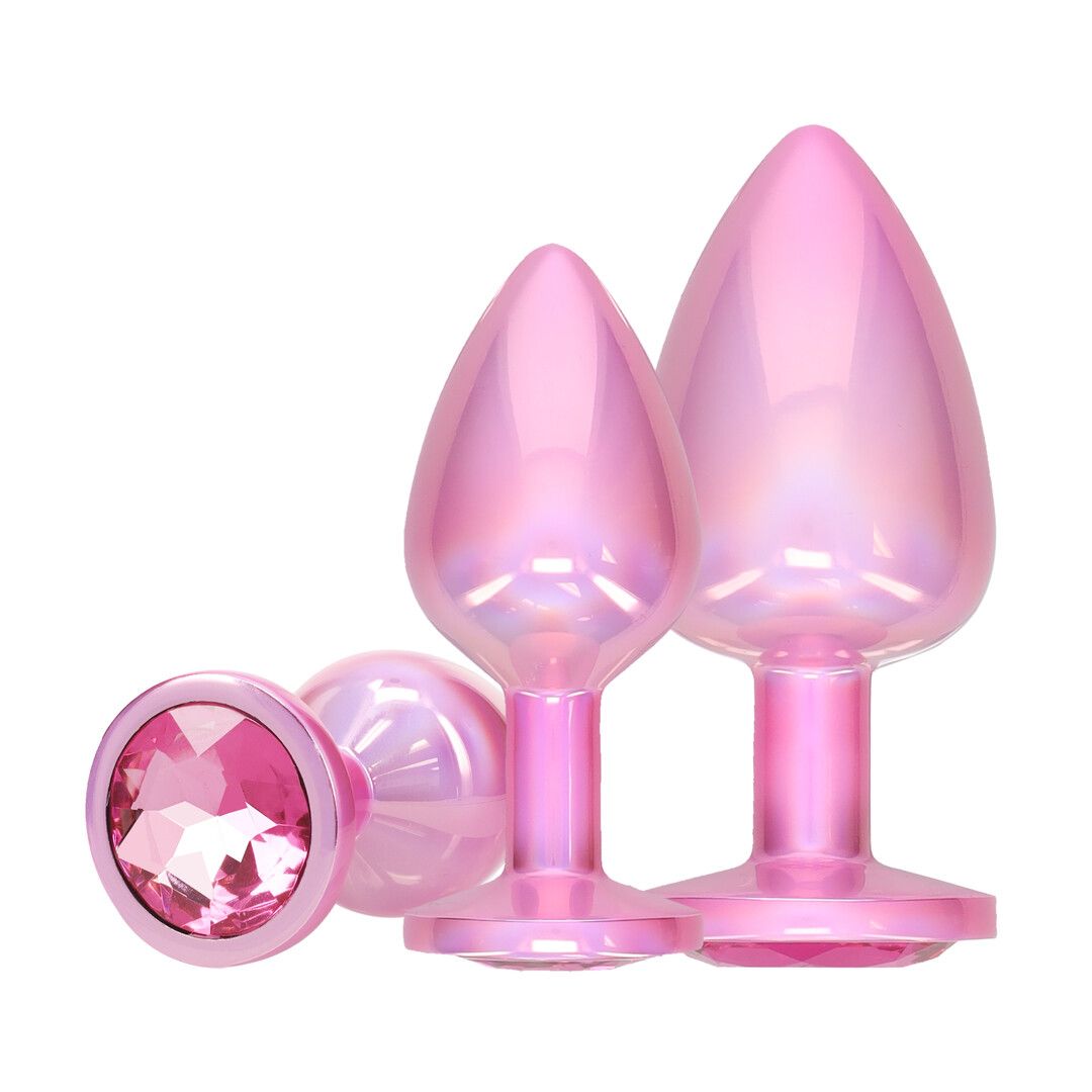 Ouch! by shots Paris Collection - Metalen Anale Plug Set - Roze (8714273061751)