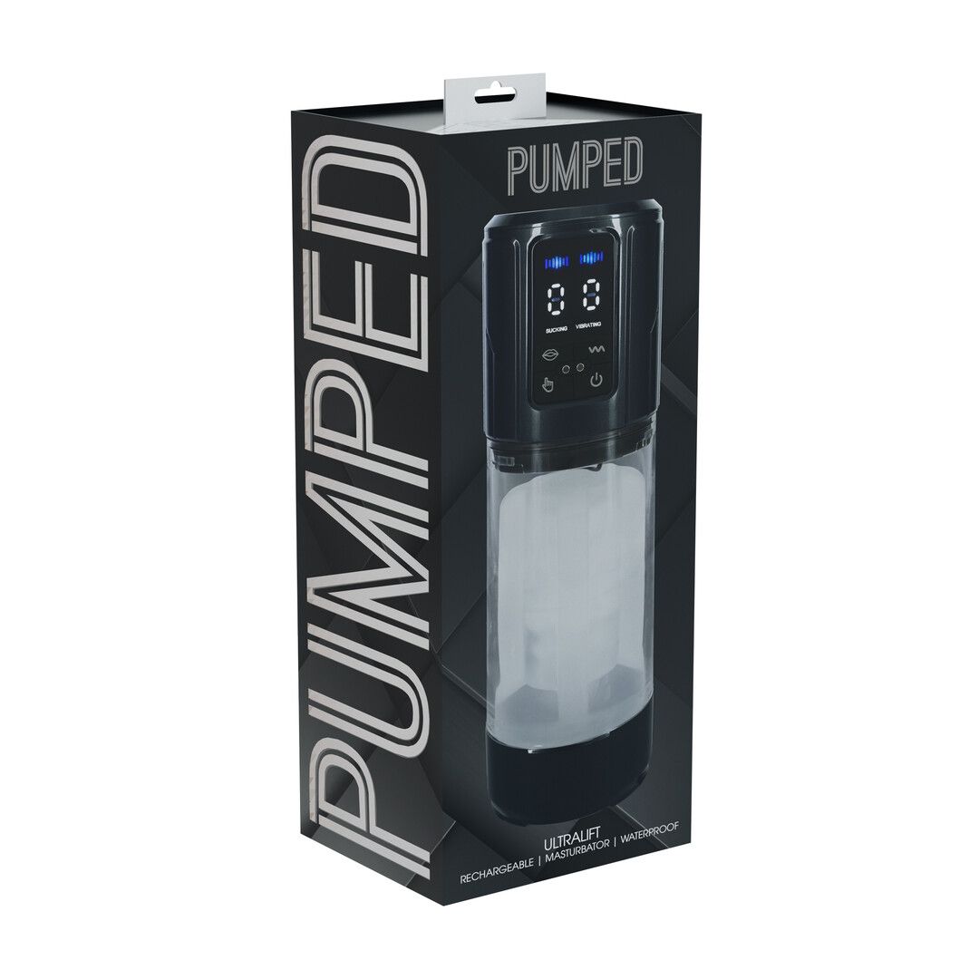 Pumped by shots UltraLift - Automatische Waterdichte Masturbator Pomp - Gun Metal (8714273059581)