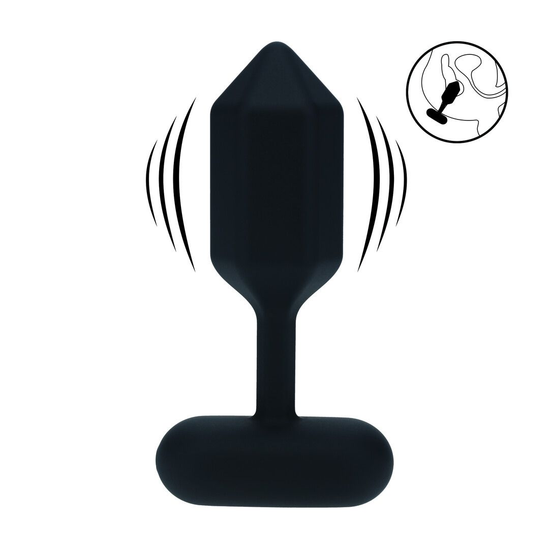 Levelz by shots Hexagonale Vibrerende Silicone Anale Plug - S - Zwart (8714273067470)