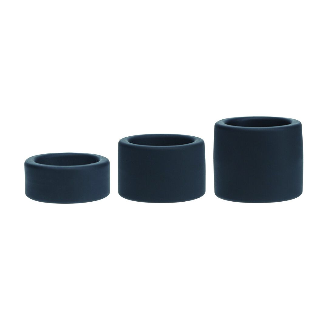 Levelz by shots Vloeibare Siliconen Balriem Set van 3 - S/M/L - Zwart (8714273062222)