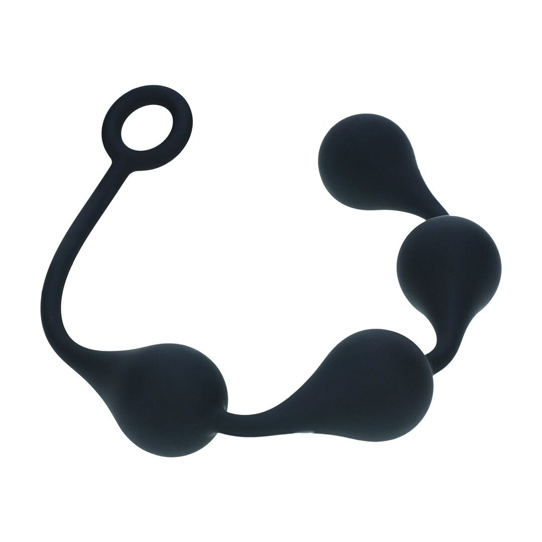 Levelz by shots Waterdrop Siliconen Anale Ballen - L - 40mm - Zwart (8714273069832)