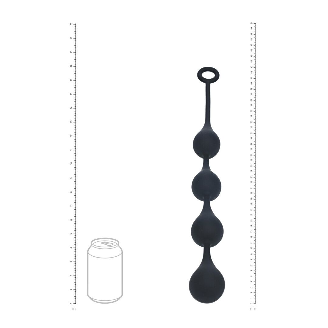 Levelz by shots Waterdrop Siliconen Anale Ballen - L - 40mm - Zwart (8714273069832)