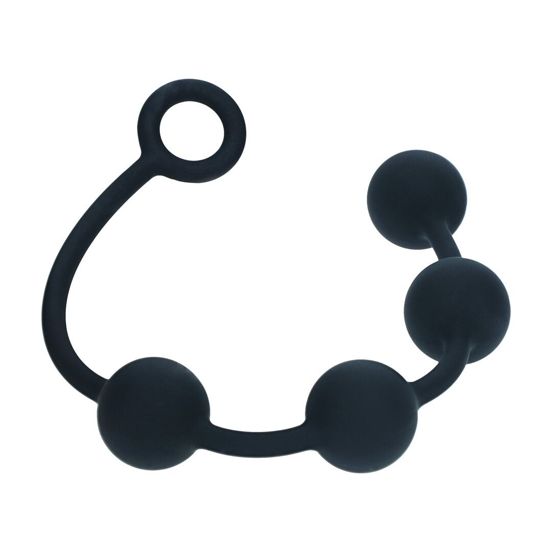 Levelz by shots Ronde Siliconen Anale Ballen - L - 40mm - Zwart (8714273068378)