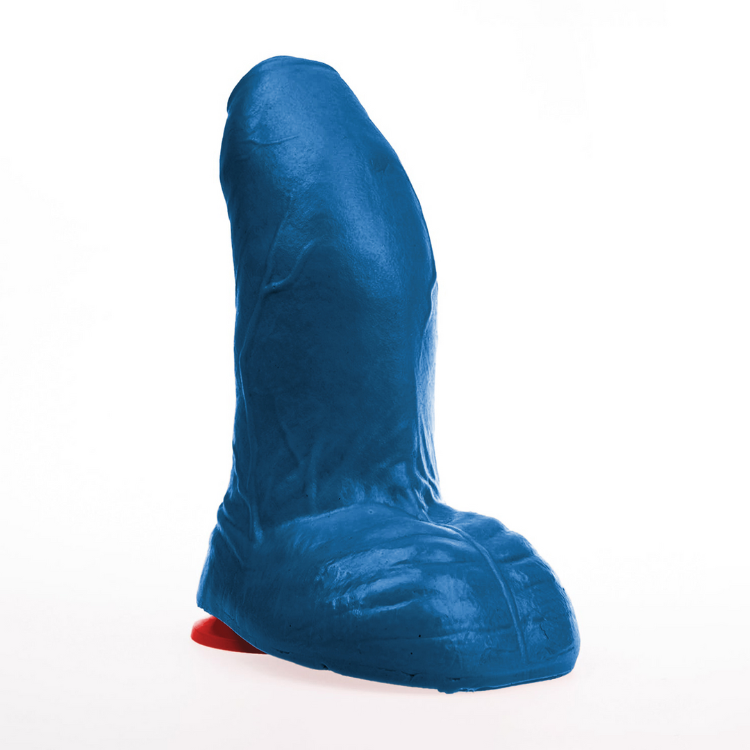 Fuck  fist Buri M - Realistische Gebogen Dildo met Ballen - 6,7 / 17 cm - Blauw (3662811915019)