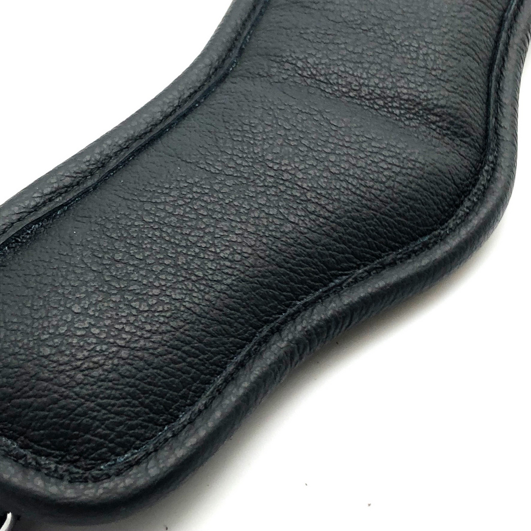 Red leather Leren Halsband - Zwart (3701019810570)