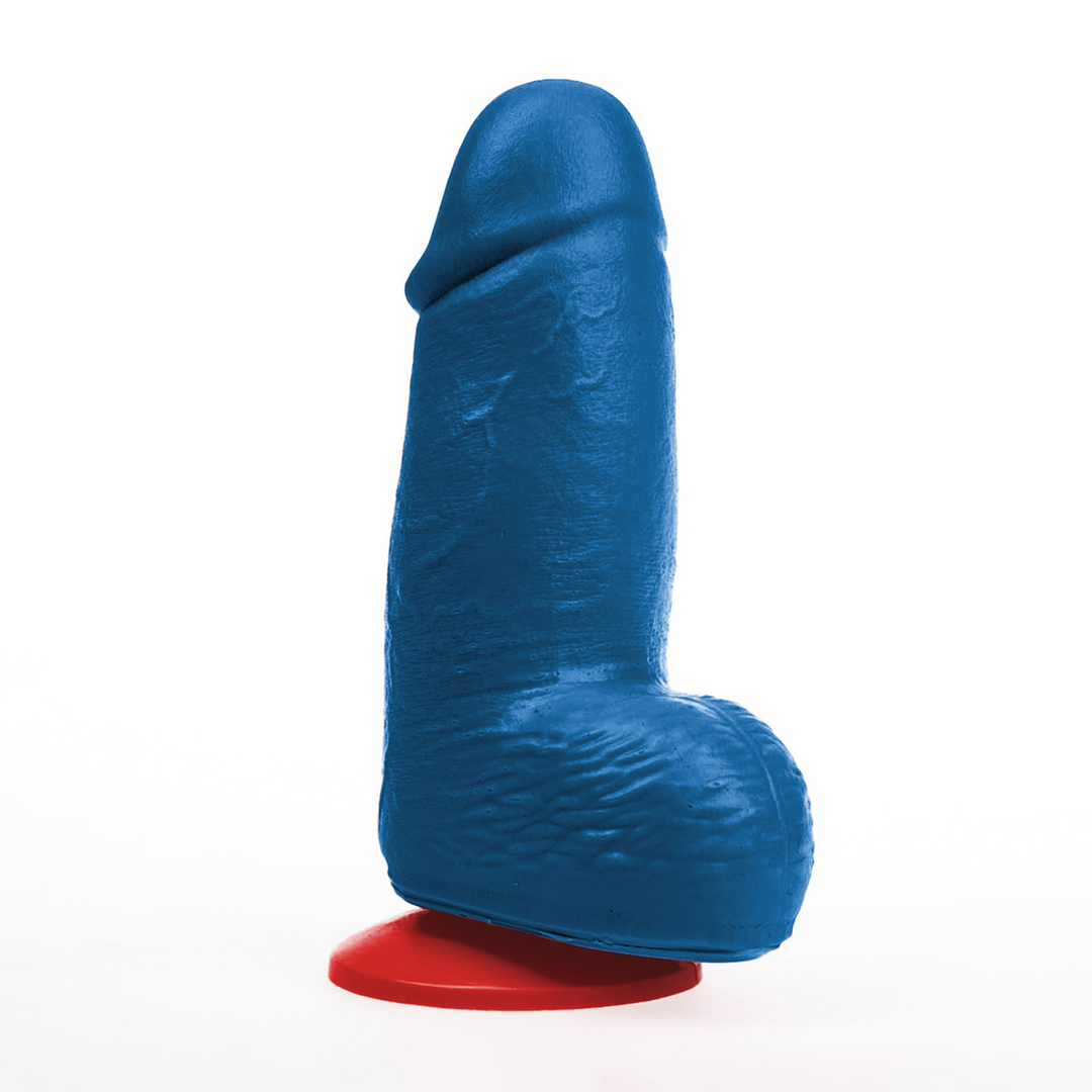 Fuck  fist Dagr S - Realistische Dikke Dildo met Ballen - 4,5 / 11,5 cm - Blauw (3662811914968)
