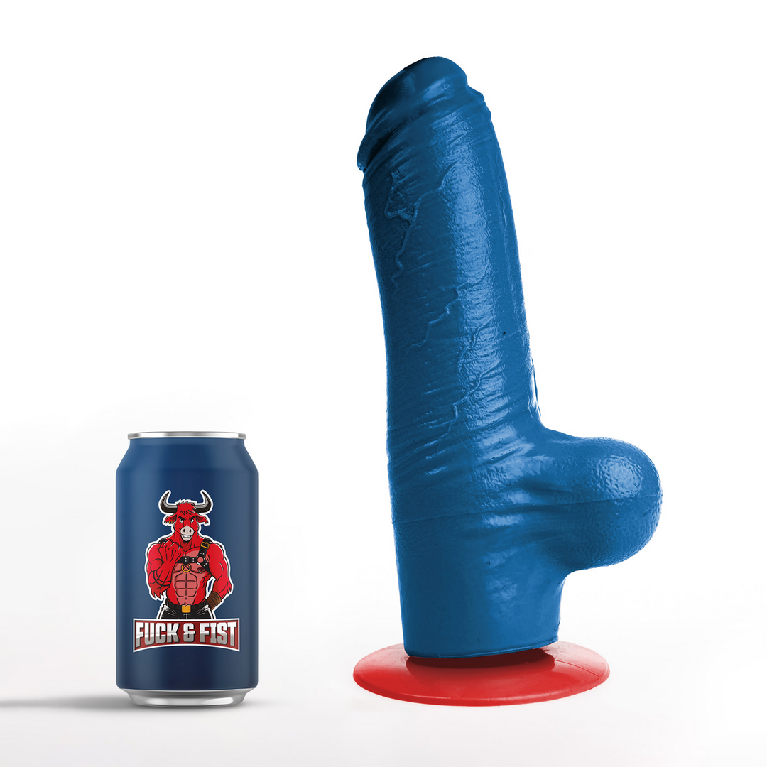 Fuck  fist Tyr XL - Realistische Dildo met Ballen - 7,3 / 18 cm - Blauw (3662811914777)