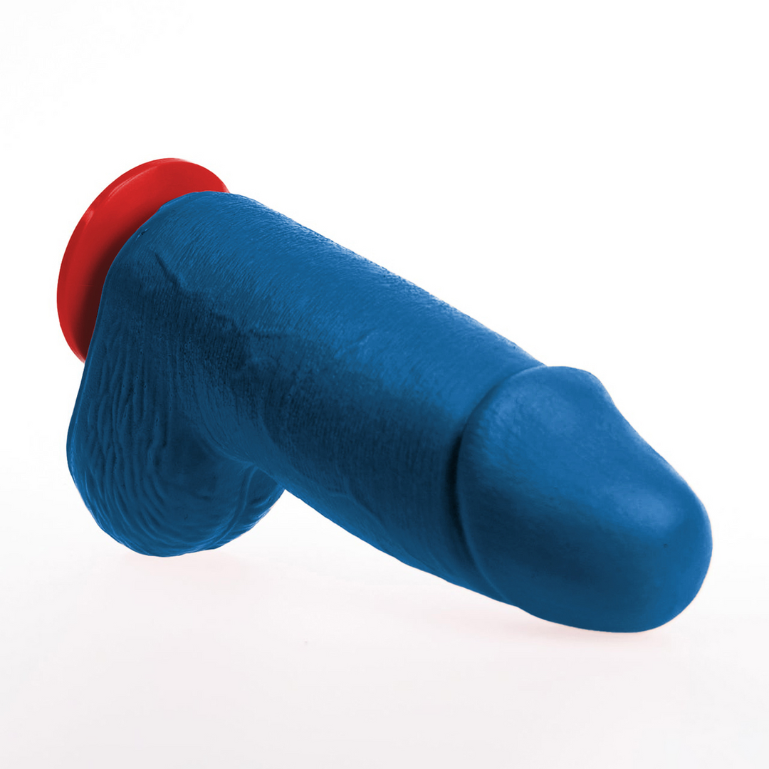Fuck  fist Dagr M - Realistische Dikke Dildo met Ballen - 5,7 / 14,5 cm - Blauw (3662811914975)