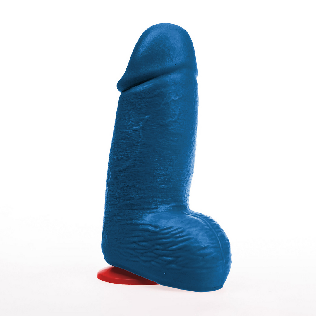 Fuck  fist Dagr M - Realistische Dikke Dildo met Ballen - 5,7 / 14,5 cm - Blauw (3662811914975)