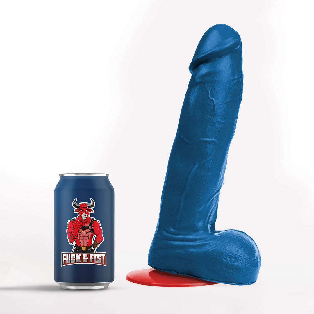 Fuck  fist Hoenir XL - Realistische Dildo met Ballen - 9 / 23 cm - Blauw (3662811914937)