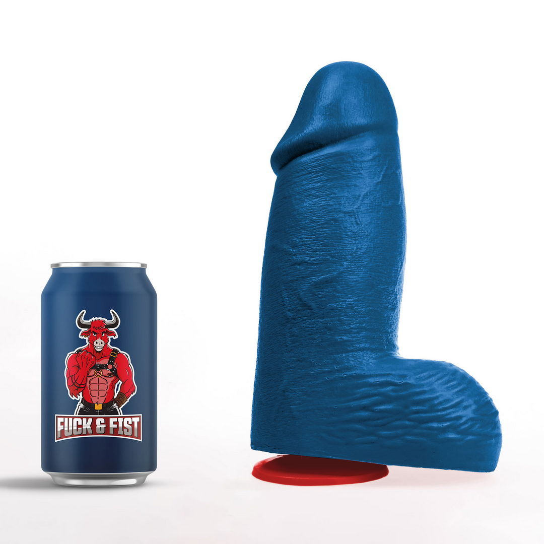 Fuck  fist Dagr L - Realistische Dikke Dildo met Ballen - 17 cm - Blauw (3662811914982)